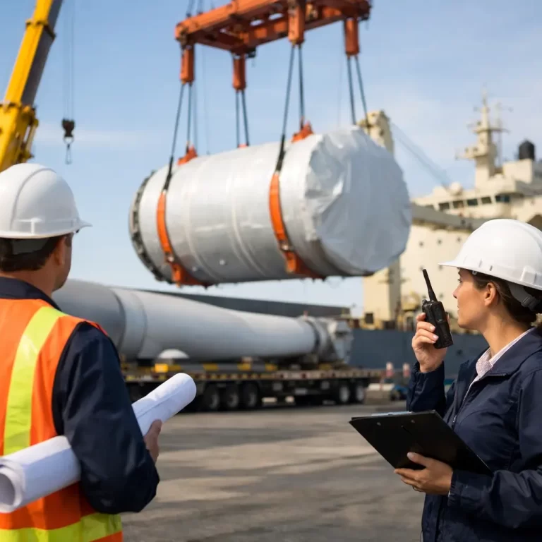 what-a-project-cargo-logistics-company-does Project cargo logistics operation with oversized heavy equipment transport and customs coordination