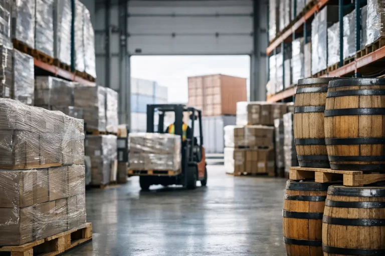 Authorized bonded warehouse facility for imported goods with customs control and duty deferral
